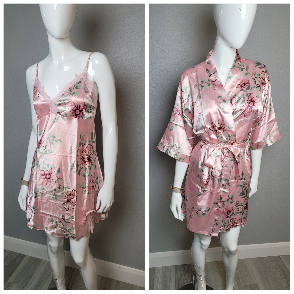 New 2 piece Babydoll/Chemise with matching robe L